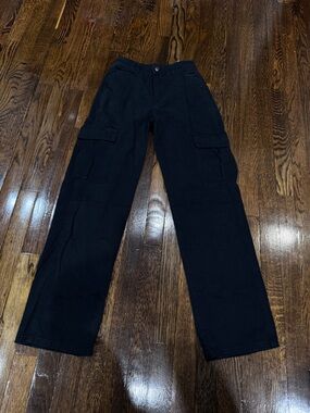 Pull&Bear Black Slim Cargo Pants